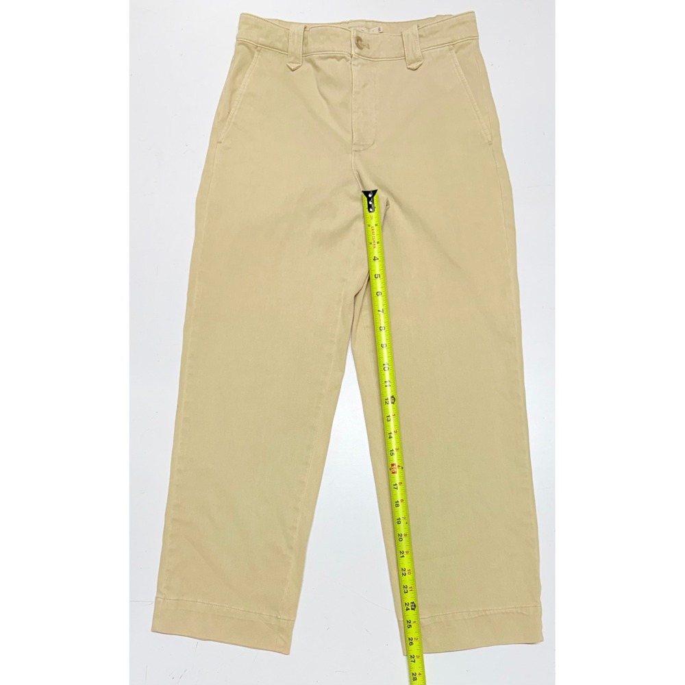 Faherty Women Tan Khaki Organic Cotton Stretch Straight Leg Chino Pants Size 4